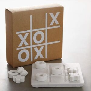 WEST ELM Marble Tic-Tac-Toe Game Set
